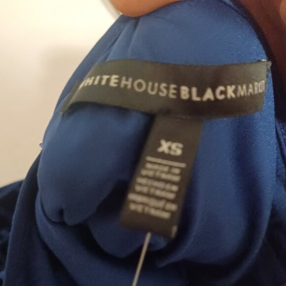 White House Black Market  Blue Depths  Velvet Party Dress size XS - Picture 3 of 5